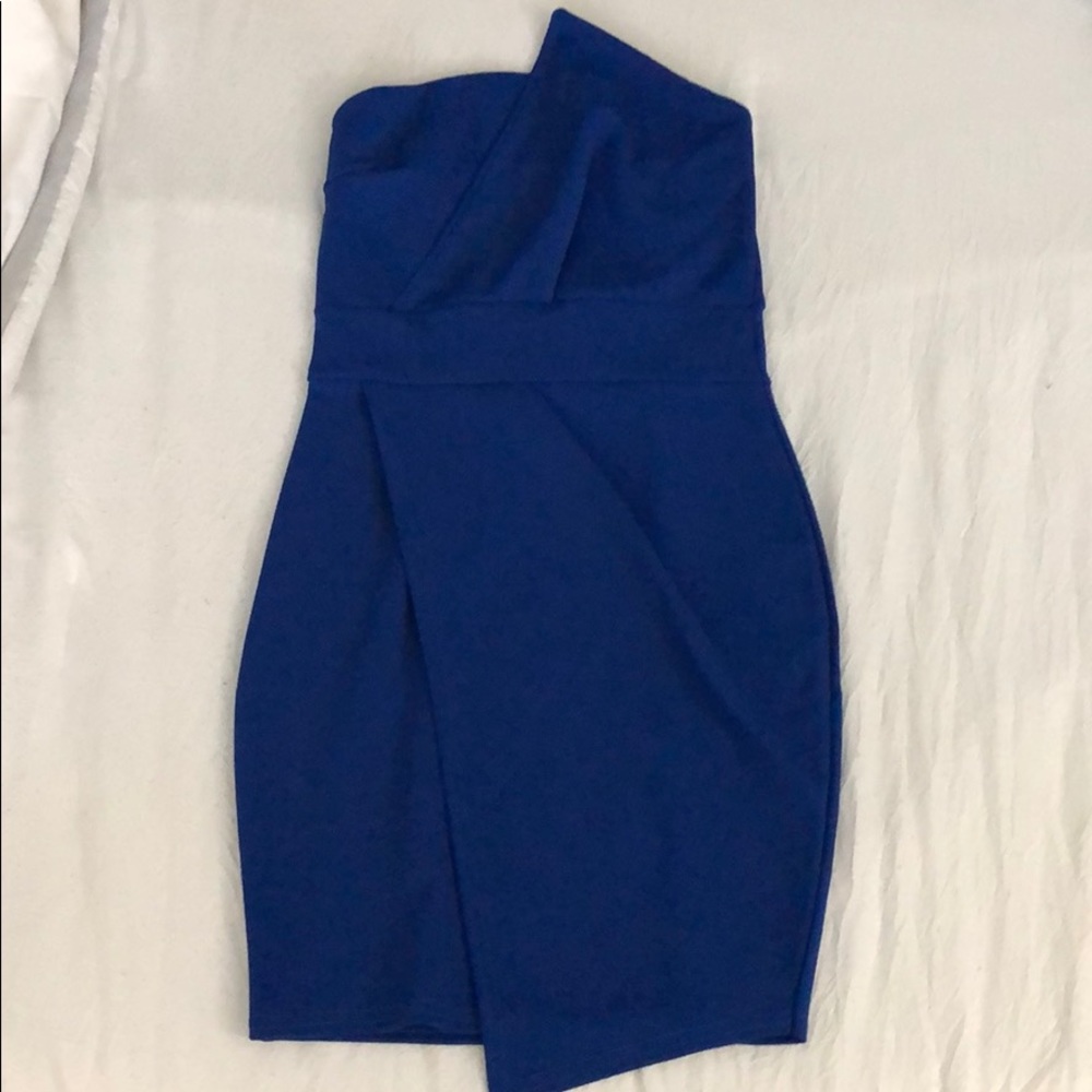 Boohoo Petite Strapless Mini Dress